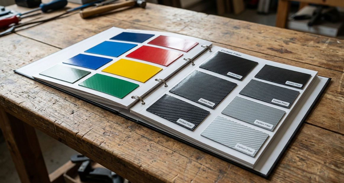 inflatable mat material swatch book