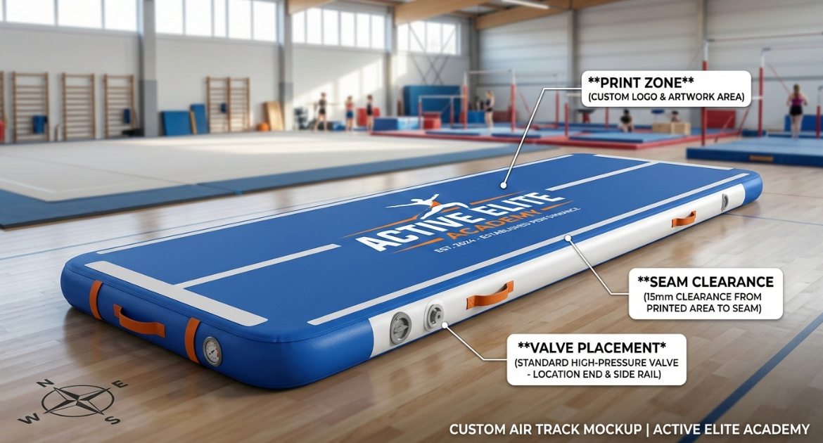 tech pack for inflatable gymnastics mat