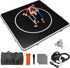 10ft x 10ft Inflatable Wrestling Training Mat with Electric Pump – Portable PVC Air Mat for BJJ, MMA & Gym Use,Aftersea