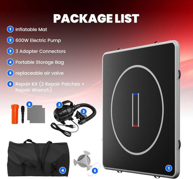 10ft x 10ft Inflatable Wrestling Training Mat with Electric Pump – Portable PVC Air Mat for BJJ, MMA & Gym Use,Aftersea