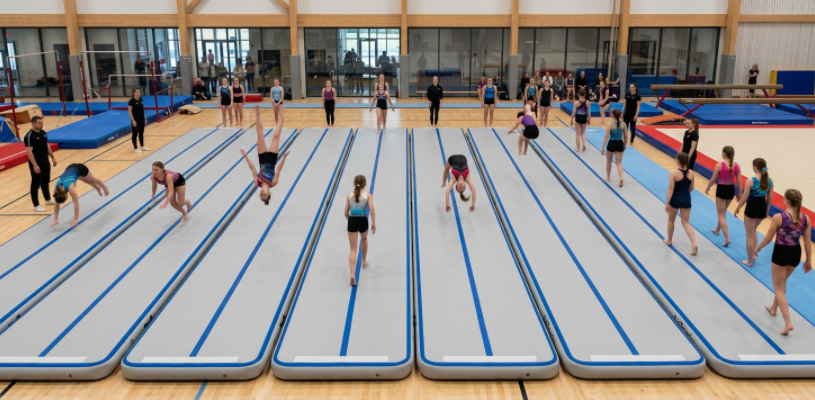 Uniform airtrack mats delivering consistent training performance across stations