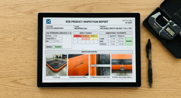 Essential components and sections of a professional factory quality inspection report for B2B importing.