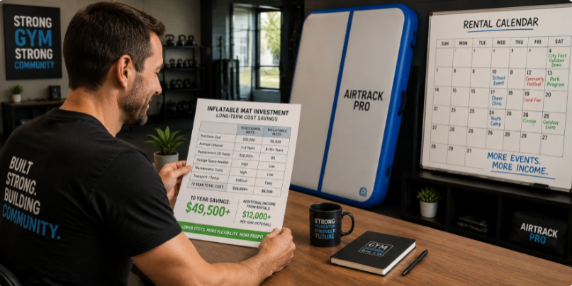 Long-term cost savings and rental income from inflatable mats