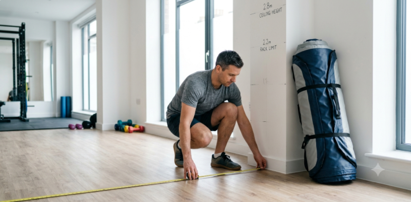 Measuring gym space before buying inflatable mats