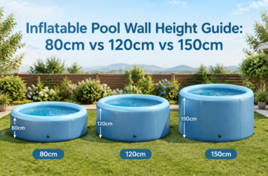 Inflatable pool wall height comparison 80cm 120cm 150cm