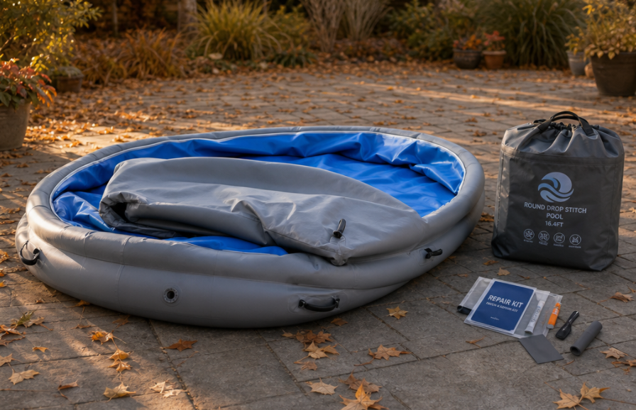 How to store an inflatable pool for winter