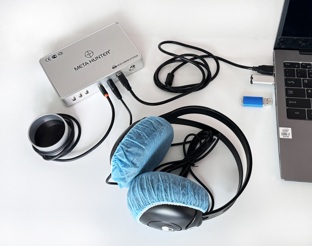 Sliver model Meta Hunter Bioresonance Machine for human body-Chakra version