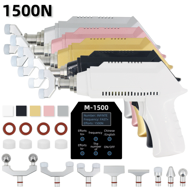 1500N 30 Levels 8 Heads Replaceable Electric Chiropractic Tools Spine Adjusting Gun For Cervical Massage Instrument