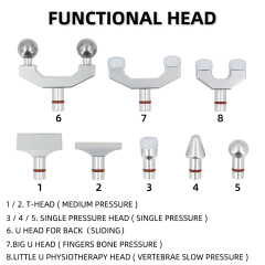 1500N 30 Levels 8 Heads Replaceable Electric Chiropractic Tools Spine Adjusting Gun For Cervical Massage Instrument