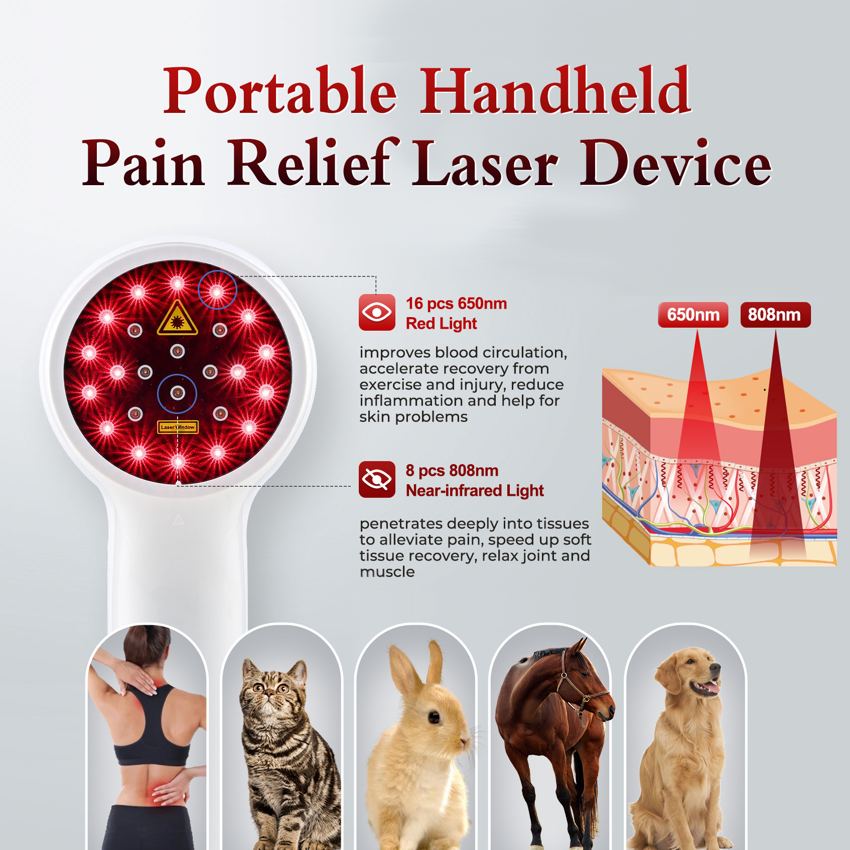 New Portable Handheld Laser Therapy Device for pain relief