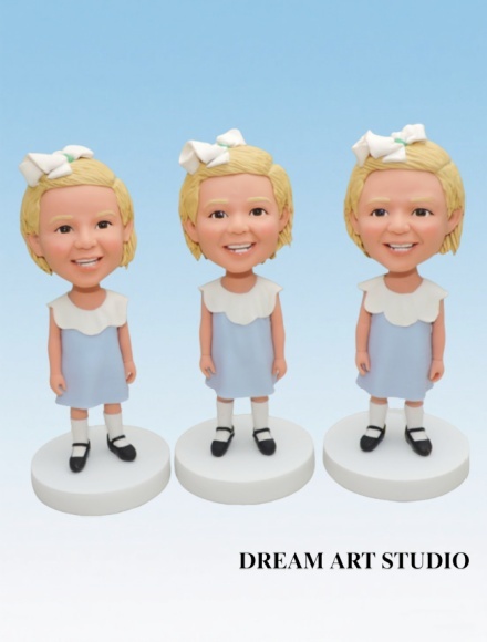 Custom bobbleheads - kids,personalized kids  bobbleheads, cake decoration figurines,gifts for parents