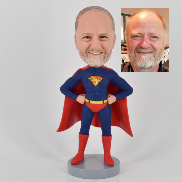 Blue And Red Superman Customized Bobble Doll Customized Superman