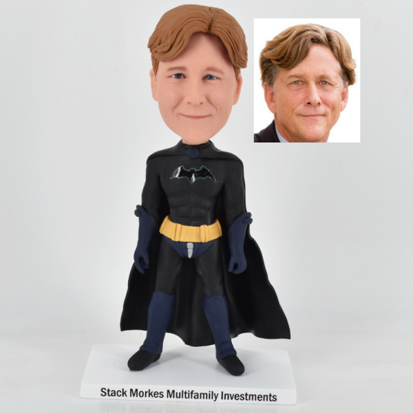 Custom Action Dolls Batmat In Iron Boots With Cape Behide