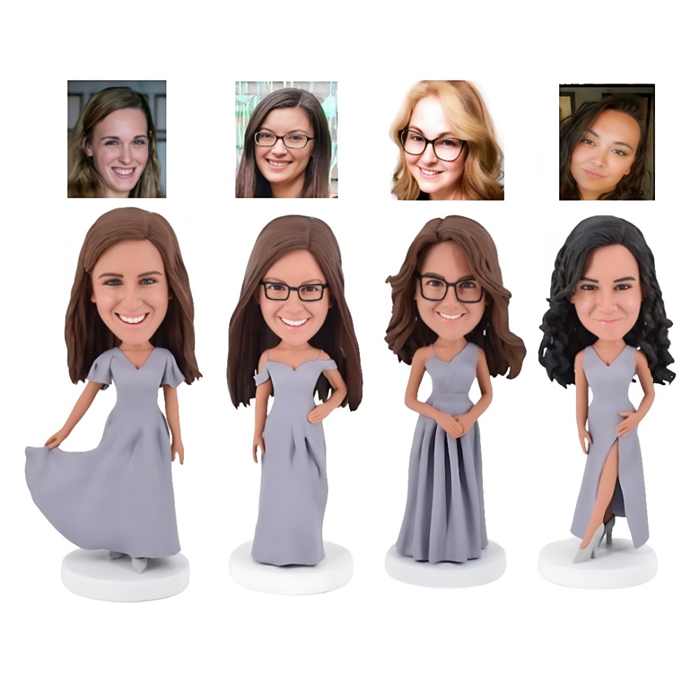Personalized Bridesmaids Bobbleheads Bulk