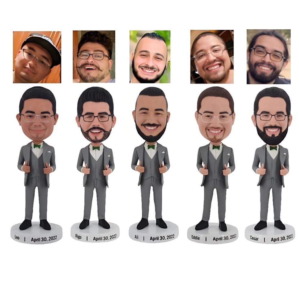 Handmade Bobbleheads Bulk for Groomsmen