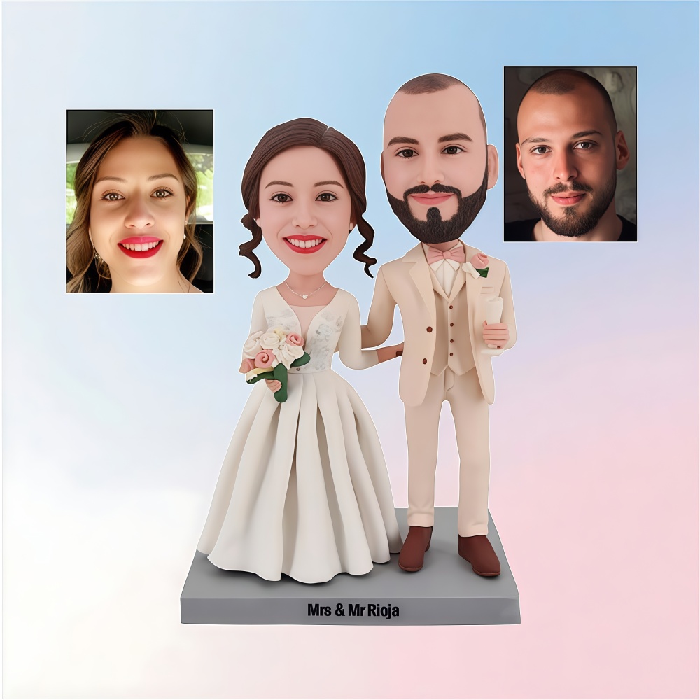 Custom Wedding Bobbleheads, Couple Custom Figure Bobblehead