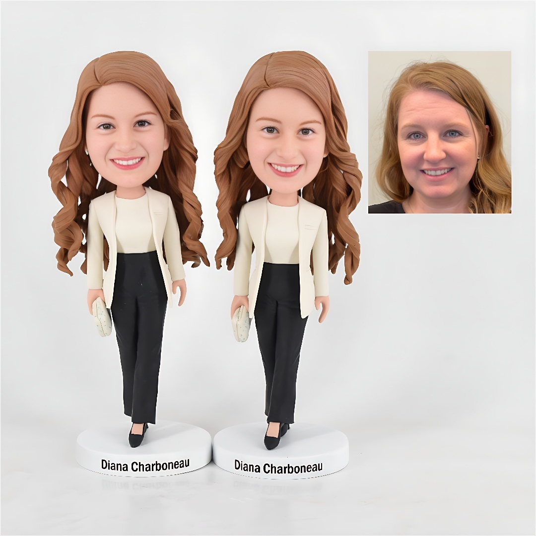 Create My Own Figurines From Your Photos Business  CEO Bobblehead  Christmas and birthday gifts for the female boss