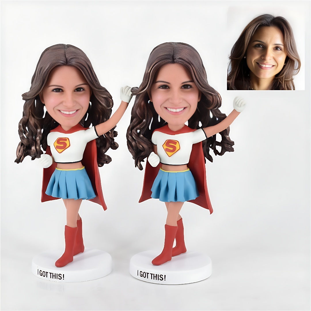 Customize two identical ones. bobblehead Short-skirted Superwoman bobblehead