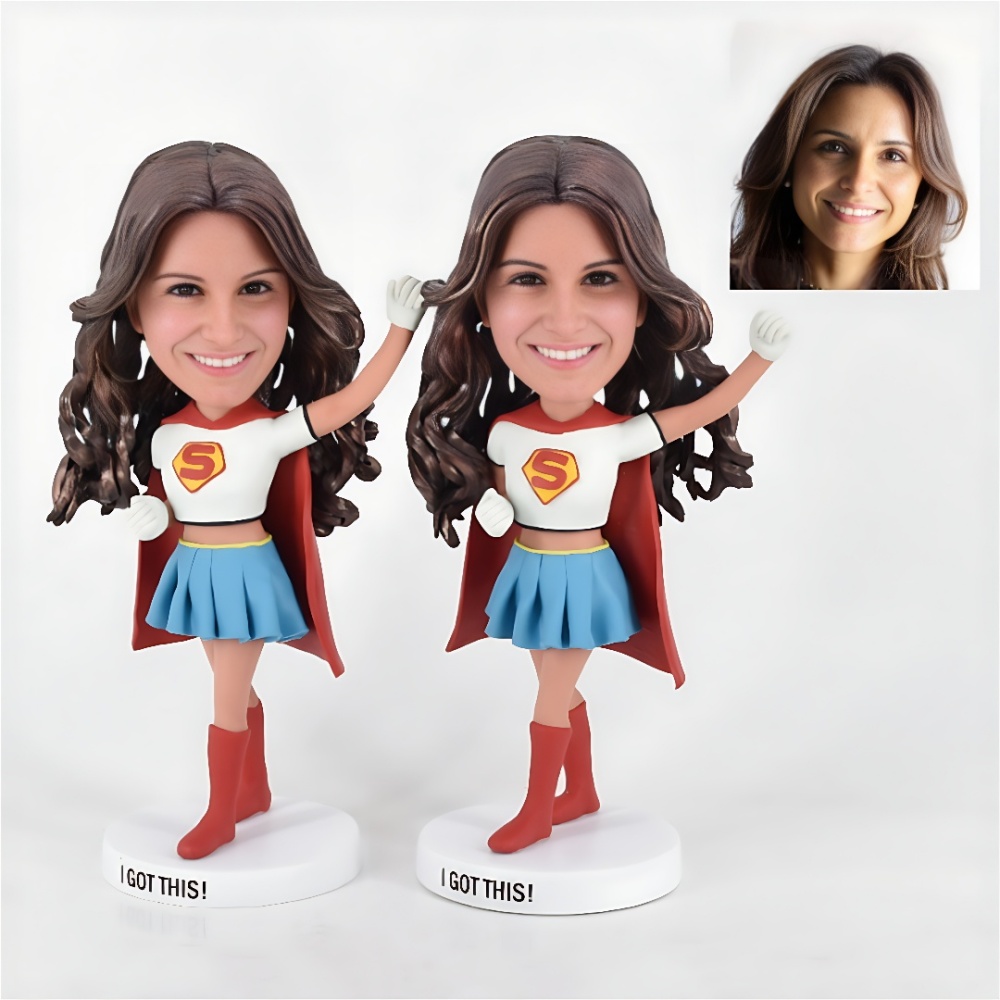 Customize two identical ones. bobblehead Short-skirted Superwoman bobblehead