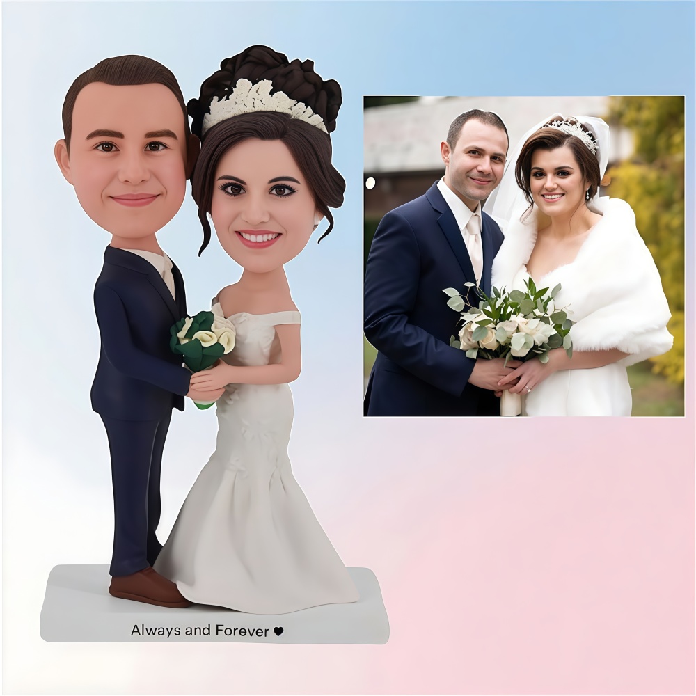 Custom Wedding Bobbleheads, Couple Custom Figure Bobblehead