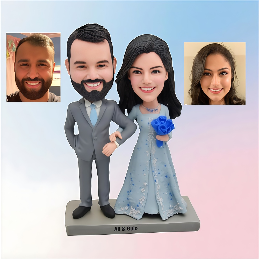 Custom Wedding Bobbleheads, Couple Custom Figure Bobblehead
