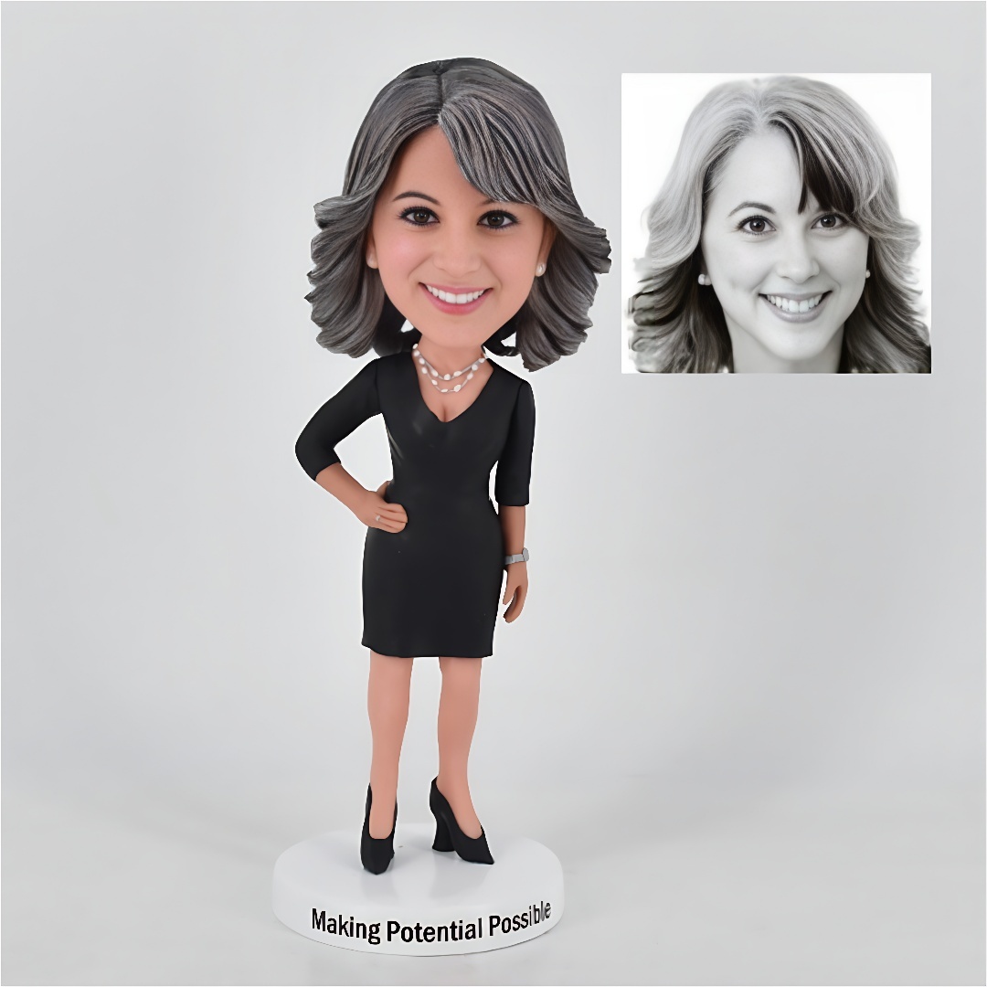 Create My Own Figurines From Your Photos Business Gift World's Best Boss Business Woman Holding Bobblehead  Christmas gifts, birthday gifts