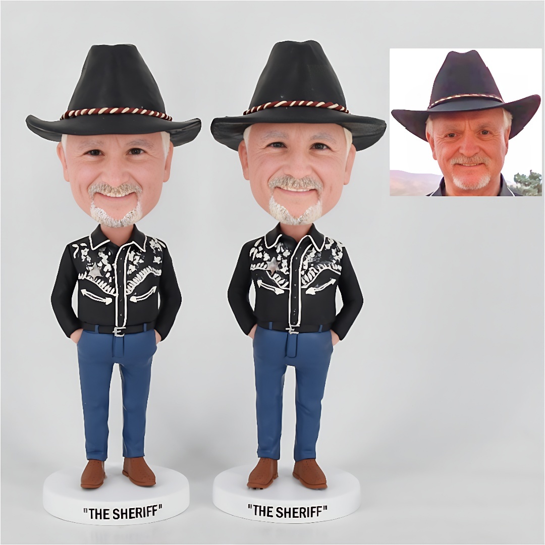 Customize two identical ones. bobblehead  Cowboy bobblehead doll