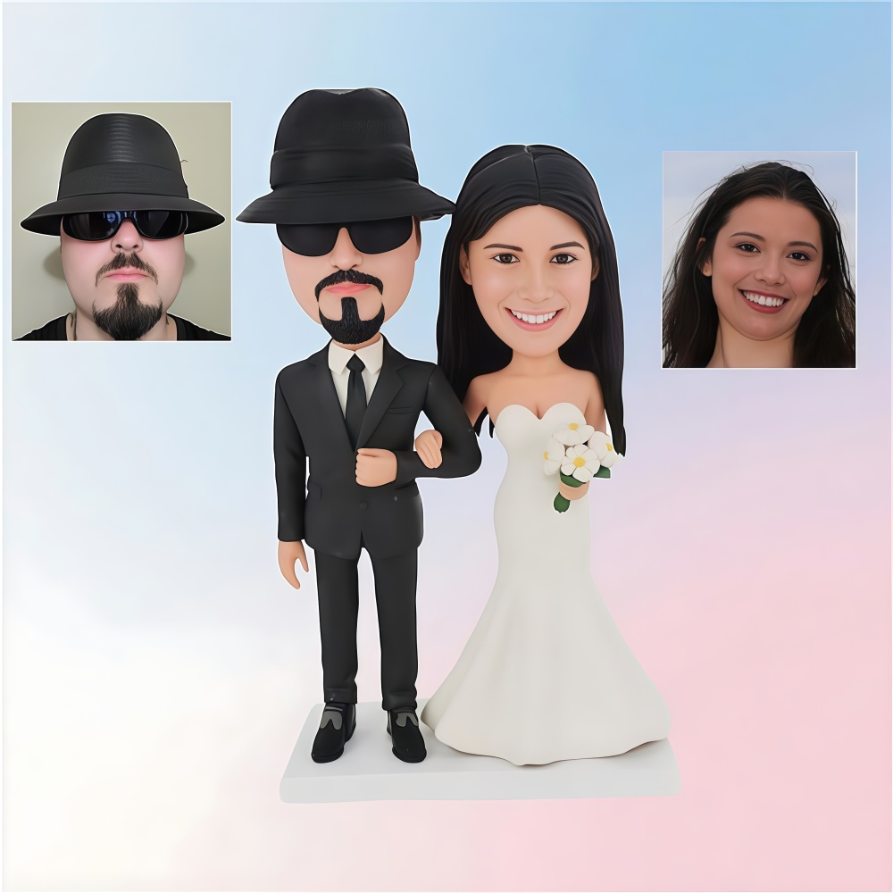 Custom Wedding Bobbleheads, Couple Custom Figure Bobblehead