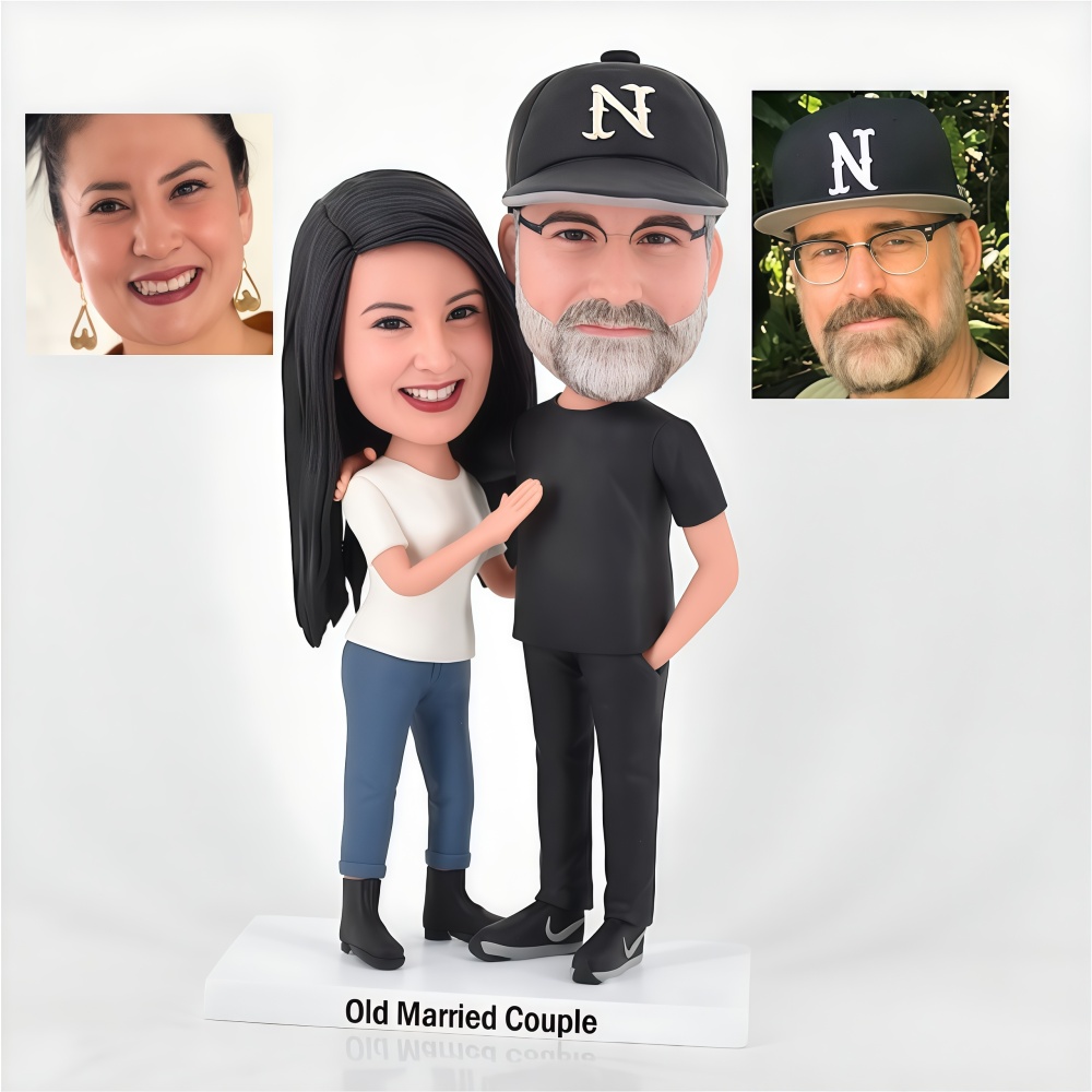 Custom .Wedding Bobbleheads, Couple Custom Figure Bobblehead  Bride And Groom Cake Topper Wedding anniversary