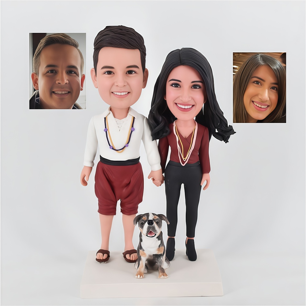 Custom Wedding Bobbleheads, Couple Custom Figure Bobblehead  Bride And Groom Cake Topper  Custom Pet Bobbleheads  Wedding anniversary
