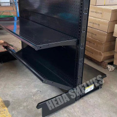 All Black Supermarket Gondola Shelving