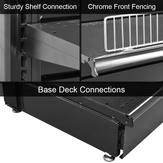 Single Sided Slatwall Gondola Shelving