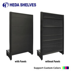 Single Sided Pegboard Gondola Shelving
