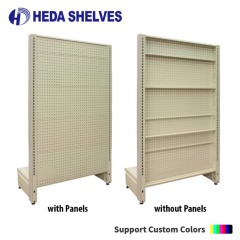 Single Sided Pegboard Gondola Shelving