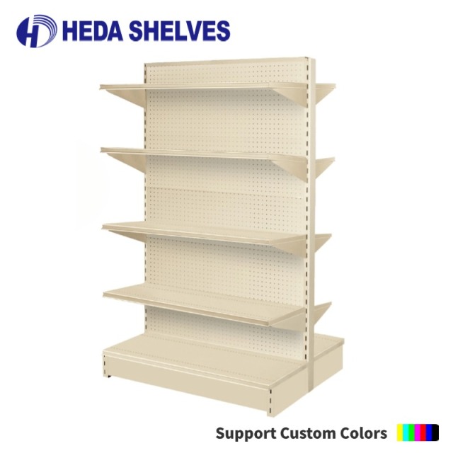 Double Sided Pegboard Gondola Shelving
