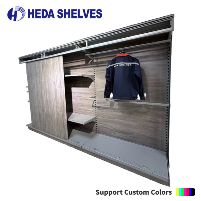 Sliding Door Garment Display Rack
