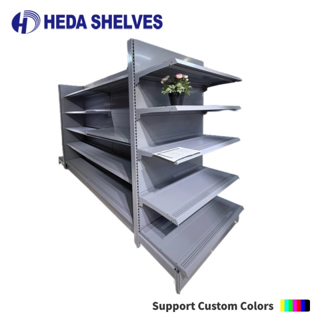 Heavy-Duty Adjustable Steel Gondola Shelving