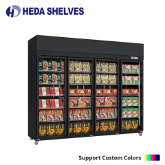 Four-Door Upright Freezer Display Cabinet