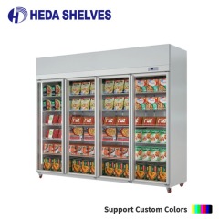 Four-Door Upright Freezer Display Cabinet