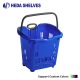 Rolling Shopping Basket with Wheels and Telescopic Handle