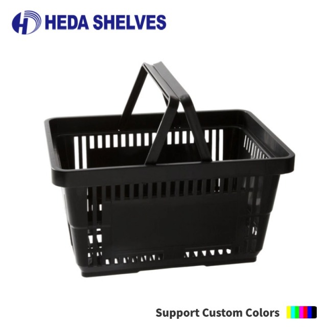 Plastic Shopping Basket with Dual Plastic Handles