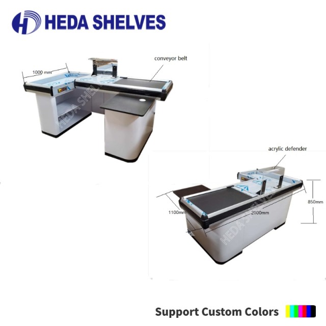 Supermarket Checkout Counter Modular Retail Cashier Table