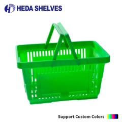 Plastic Shopping Basket with Dual Plastic Handles