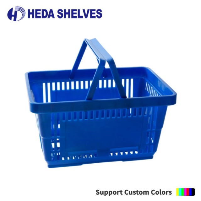Plastic Shopping Basket with Dual Plastic Handles