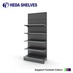 Modern Supermarket Display Gondola with Wire Side Panels