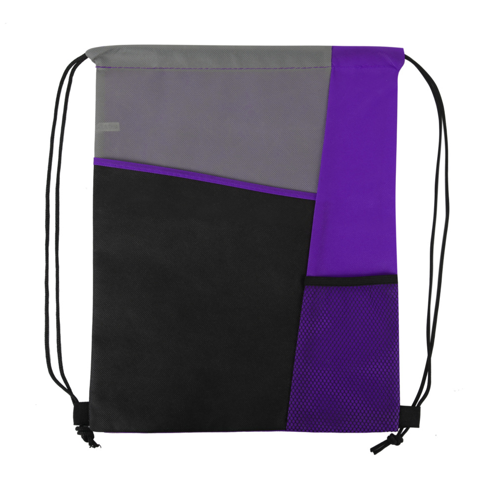 Three-Colored Drawstring Backpack