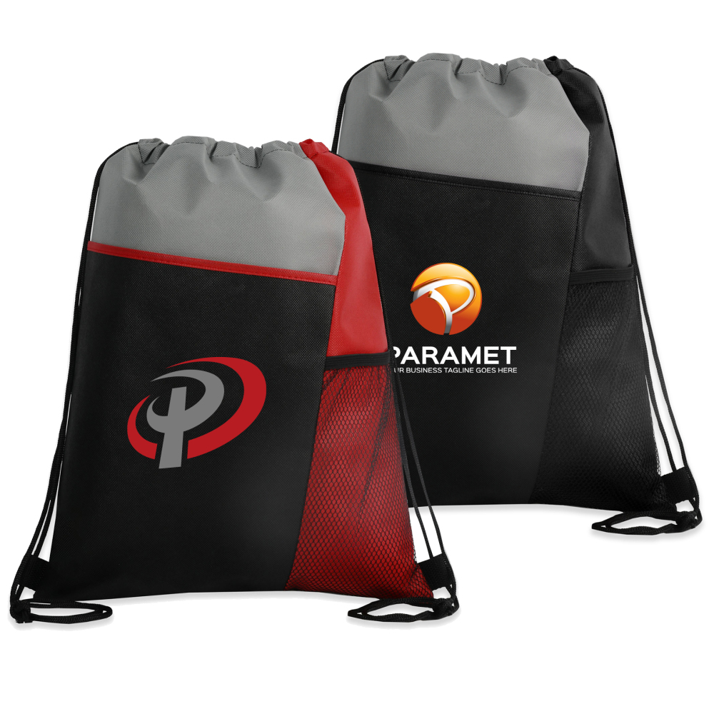 Three-Colored Drawstring Backpack