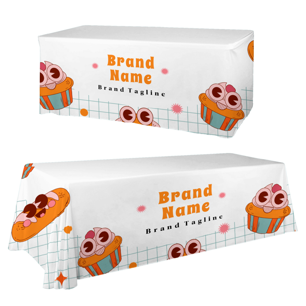 Professional Grade Table Throw - 6'/8' Convertible (Dye Sublimated Printing)