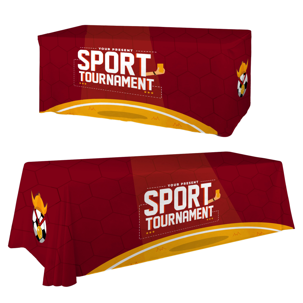Professional Grade Table Throw - 6'/8' Convertible (Dye Sublimated Printing)