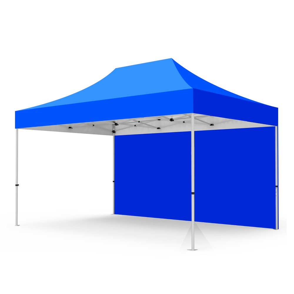 10x15 Foot Hexagonal Aluminum Frame with Dye-Sub Printed Canopy and Full Wall Set